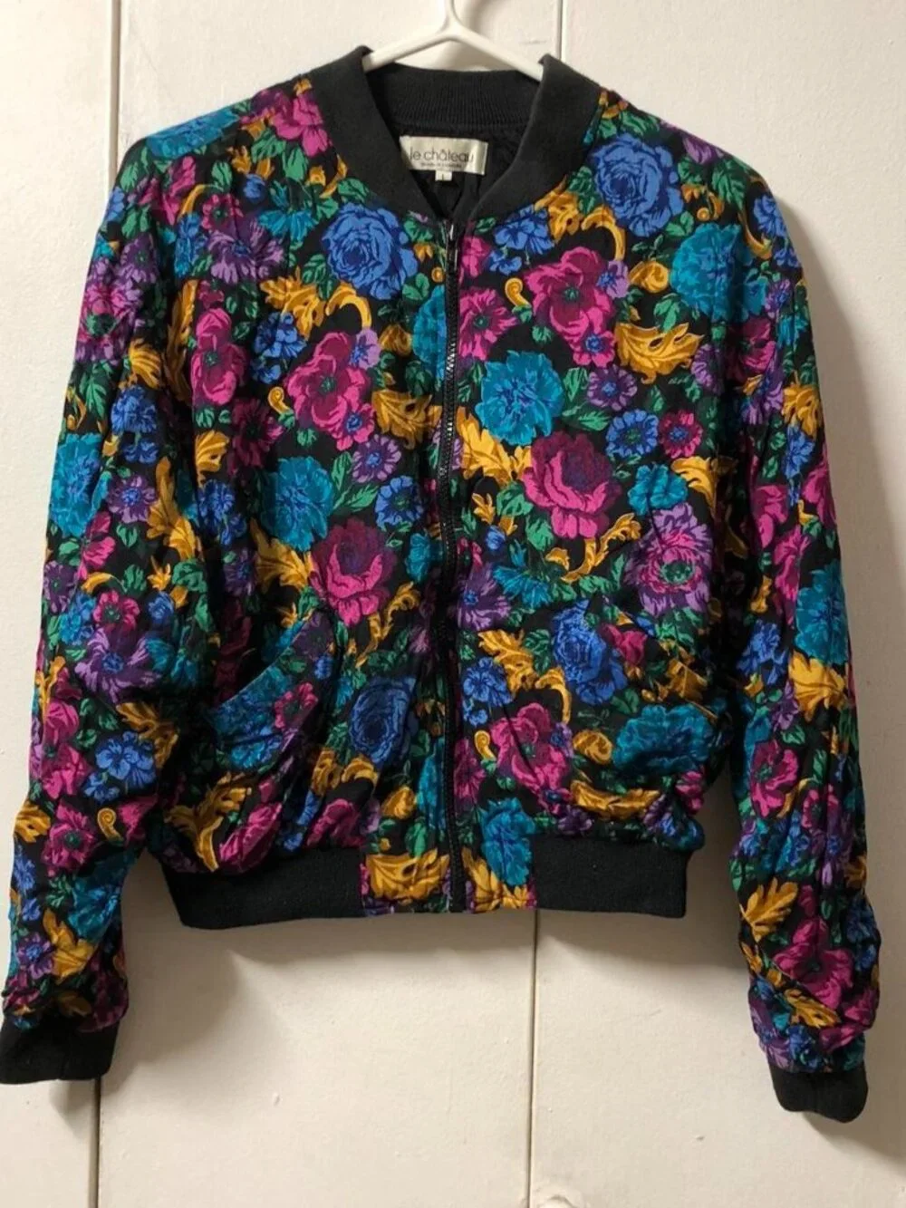 70s 80s vintage floral jacket - Picture 1 of 4